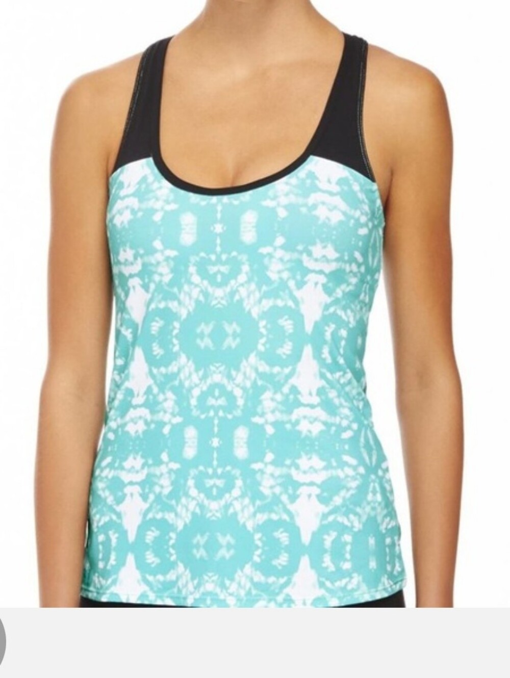 FABLETICS Women's Size Medium Zion Seafoam Green Tie Dye Strappy Tank Top! NWOT